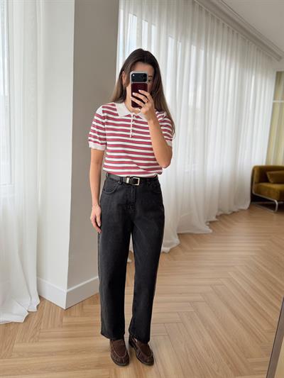 Rs Kemerli Füme Mom Jean