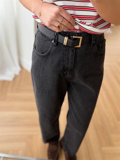 Rs Kemerli Füme Mom Jean