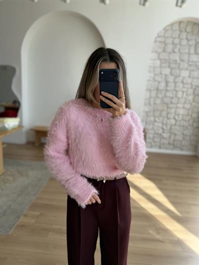 Sakallı Pembe Triko