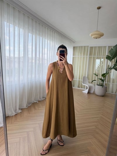 Siena Hardal Sarısı Elbise