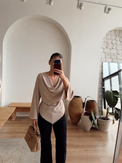 Sole Taş Rengi Bluz