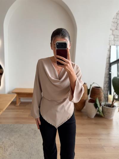 Sole Taş Rengi Bluz