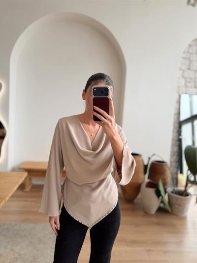 Sole Taş Rengi Bluz