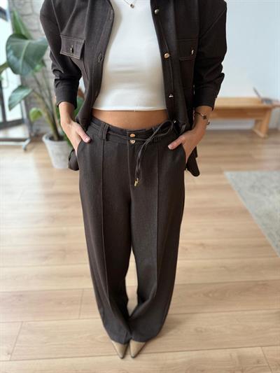 Solita Kahverengi Denim Takım