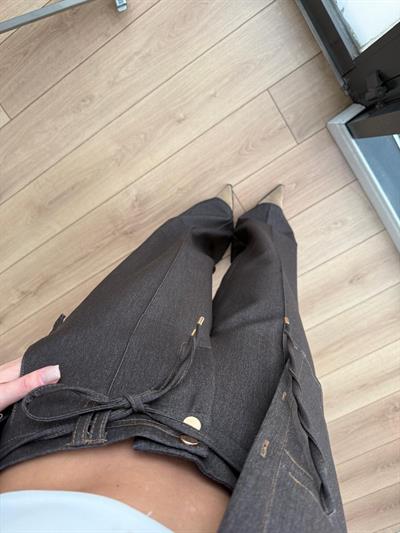 Solita Kahverengi Denim Takım