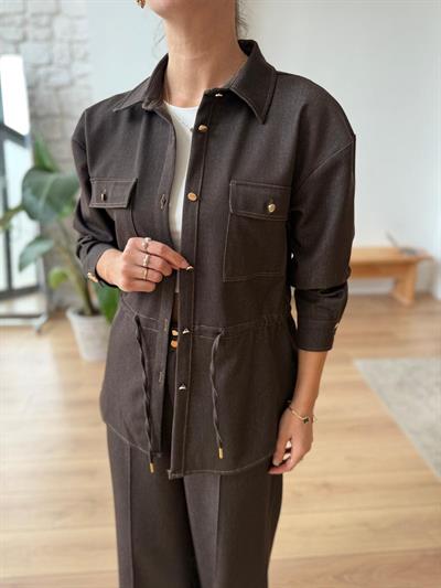 Solita Kahverengi Denim Takım