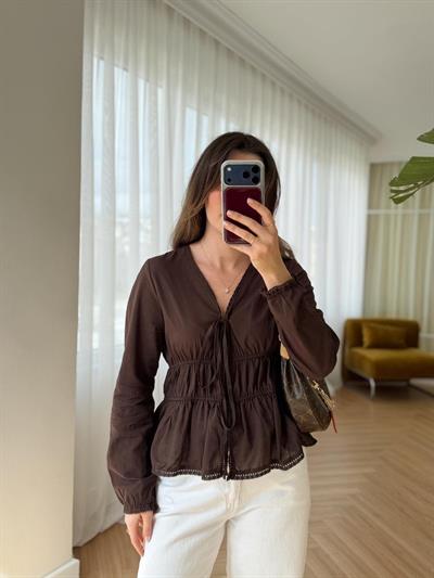 Stella Kahverengi Bluz