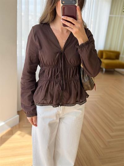 Stella Kahverengi Bluz