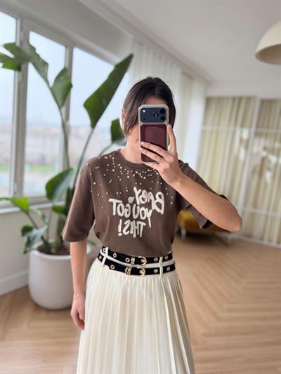 Taşlı Boyamalı Tshirt