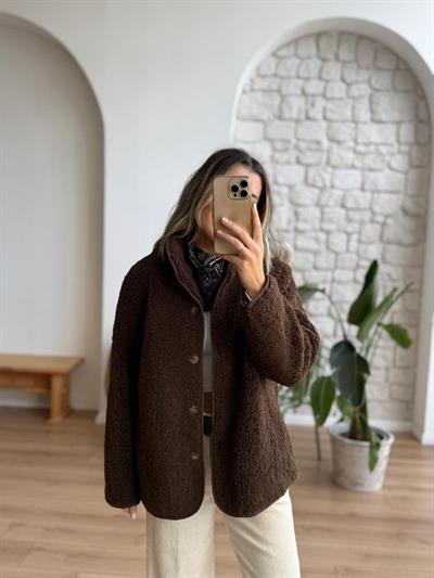 Teddy Kahverengi Peluş Ceket