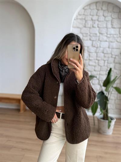 Teddy Kahverengi Peluş Ceket