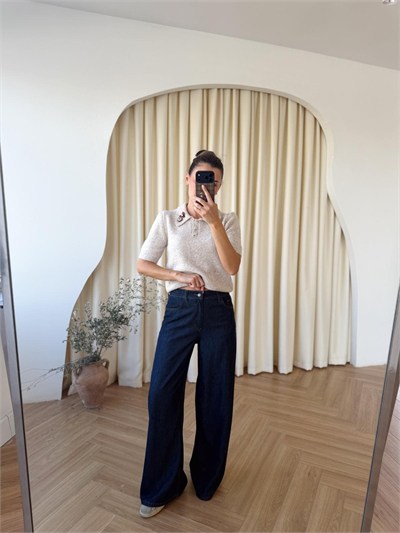 Tensel Denim Lacivert Pantolon