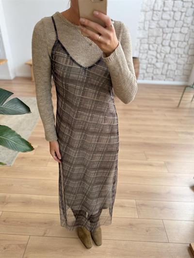 Triko Ve Tül Elbise Takım