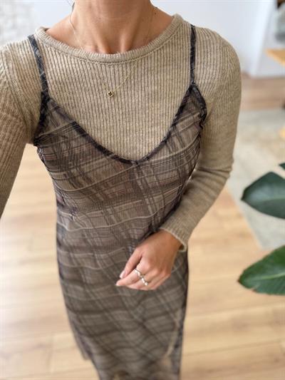 Triko Ve Tül Elbise Takım