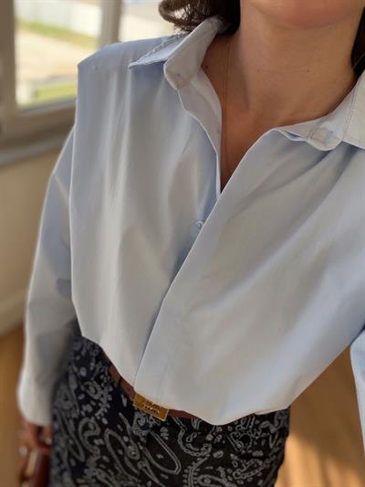 Vatkalı Bebe Mavisi Gömlek