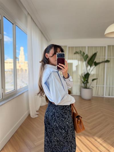 Vatkalı Bebe Mavisi Gömlek