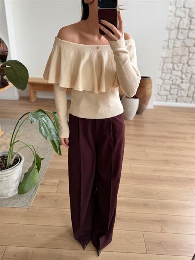 Violet Krem Rengi Triko