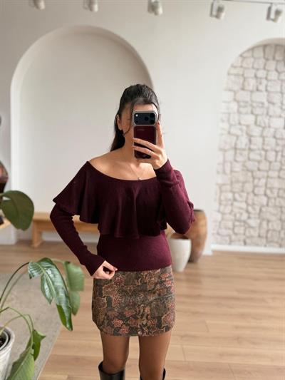 Violet Mürdüm Triko