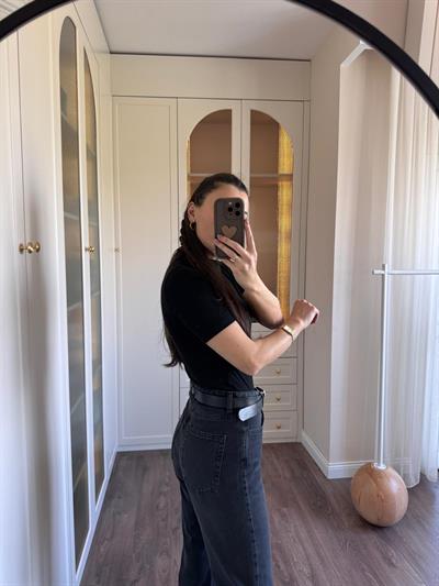 Yüksek Bel Kesik Paça Füme Jean