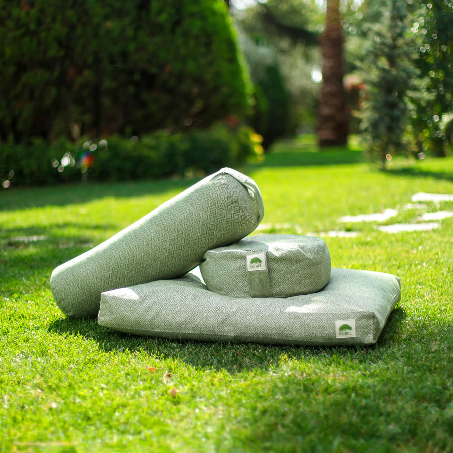 Lüks Yoga Meditasyon Minder Seti & Zafu Zabuton Bolster