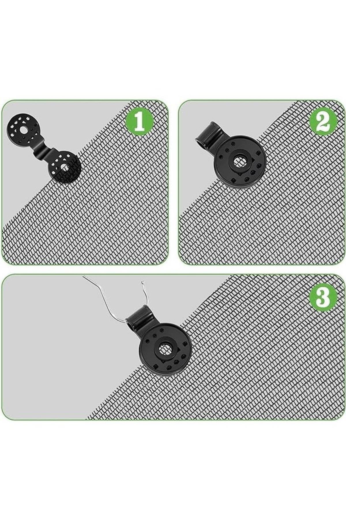 25 Adet - File, Branda, Güneşlik, Karavan Çadırı, Muşamba Klipsi - Sabitleme Kelepçesi
