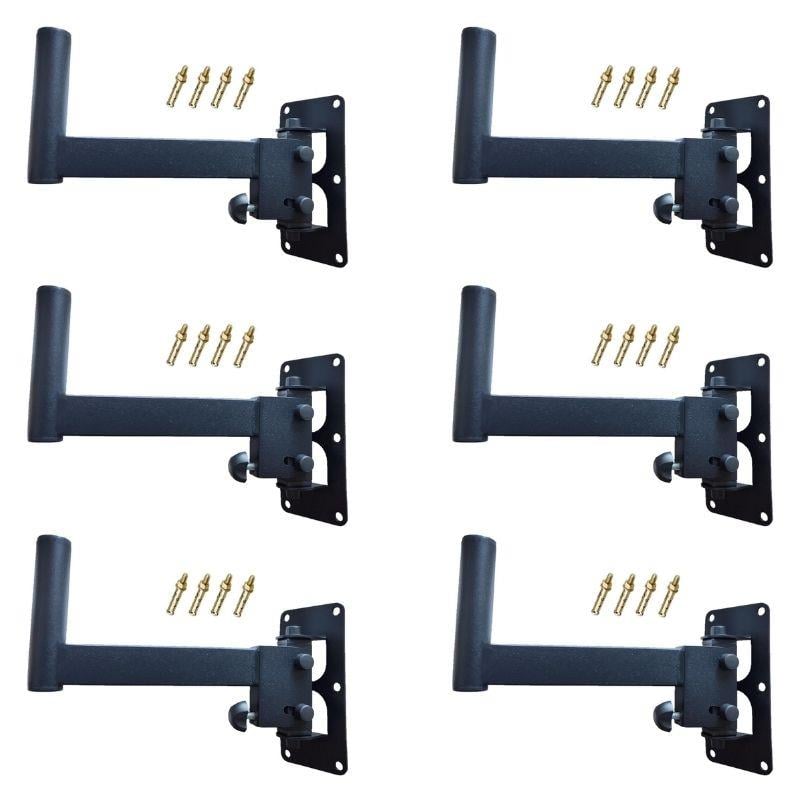 6 Adet - Hoparlör Duvar Sehpası Standı - Hareketli Hoparlör Askısı - Uzun