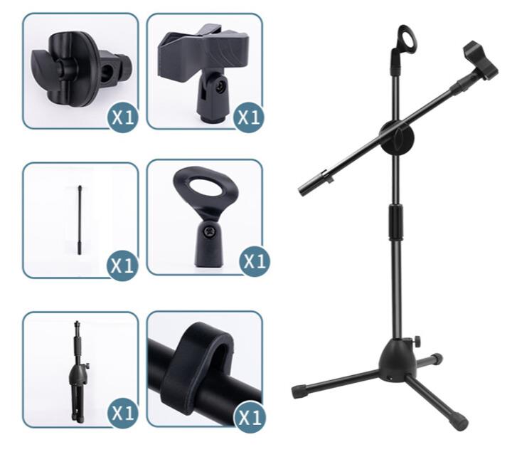 Akrobat Enstrüman Tipi Mikrofon Standı - Enstrüman Boy Profesyonel Mikrofon Sehpası