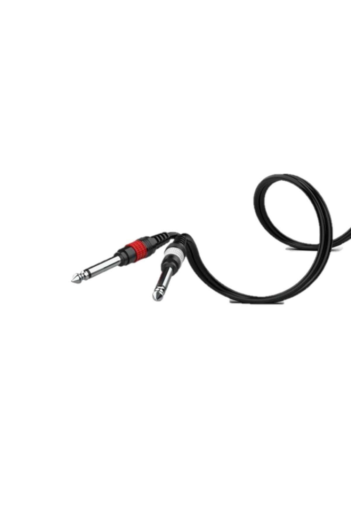 Aux Ses Kablosu 1Mt - 3.5mm Den 2x6.35mm Jak Kablo