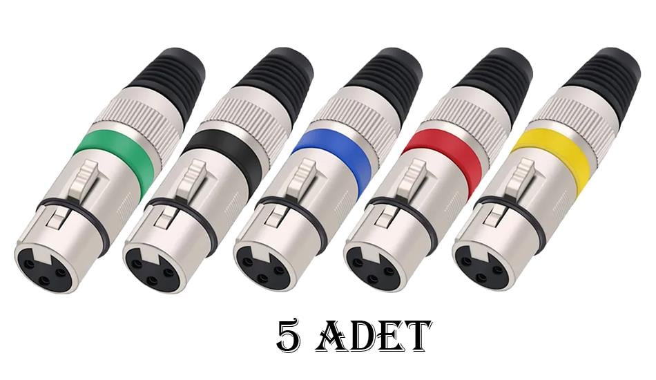 Canon Dişi 3 Pinli XLR Konnektör - 5 ADET