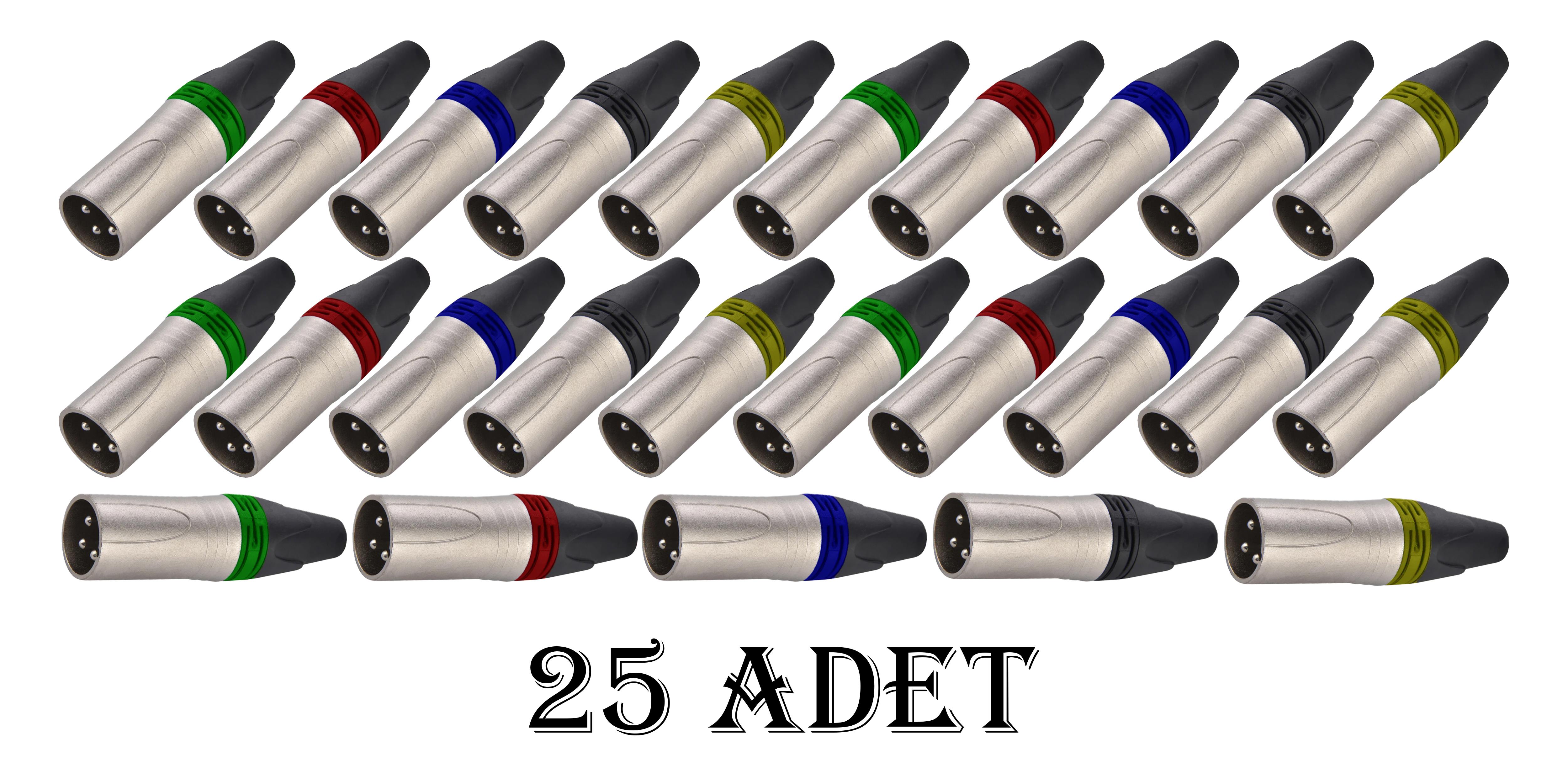 Canon Erkek 3 Pinli XLR Konnektör Kaliteli - 25 ADET