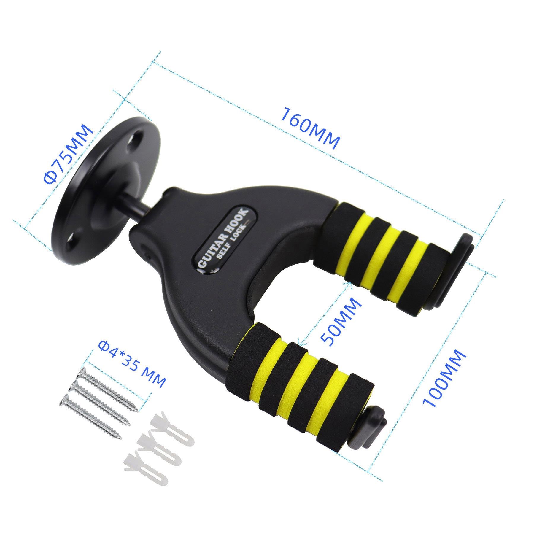 Gitar Duvar Askı Aparatı Kilitli - Duvar Tipi Gitar Standı Kaliteli Gitar Duvar Sehpası