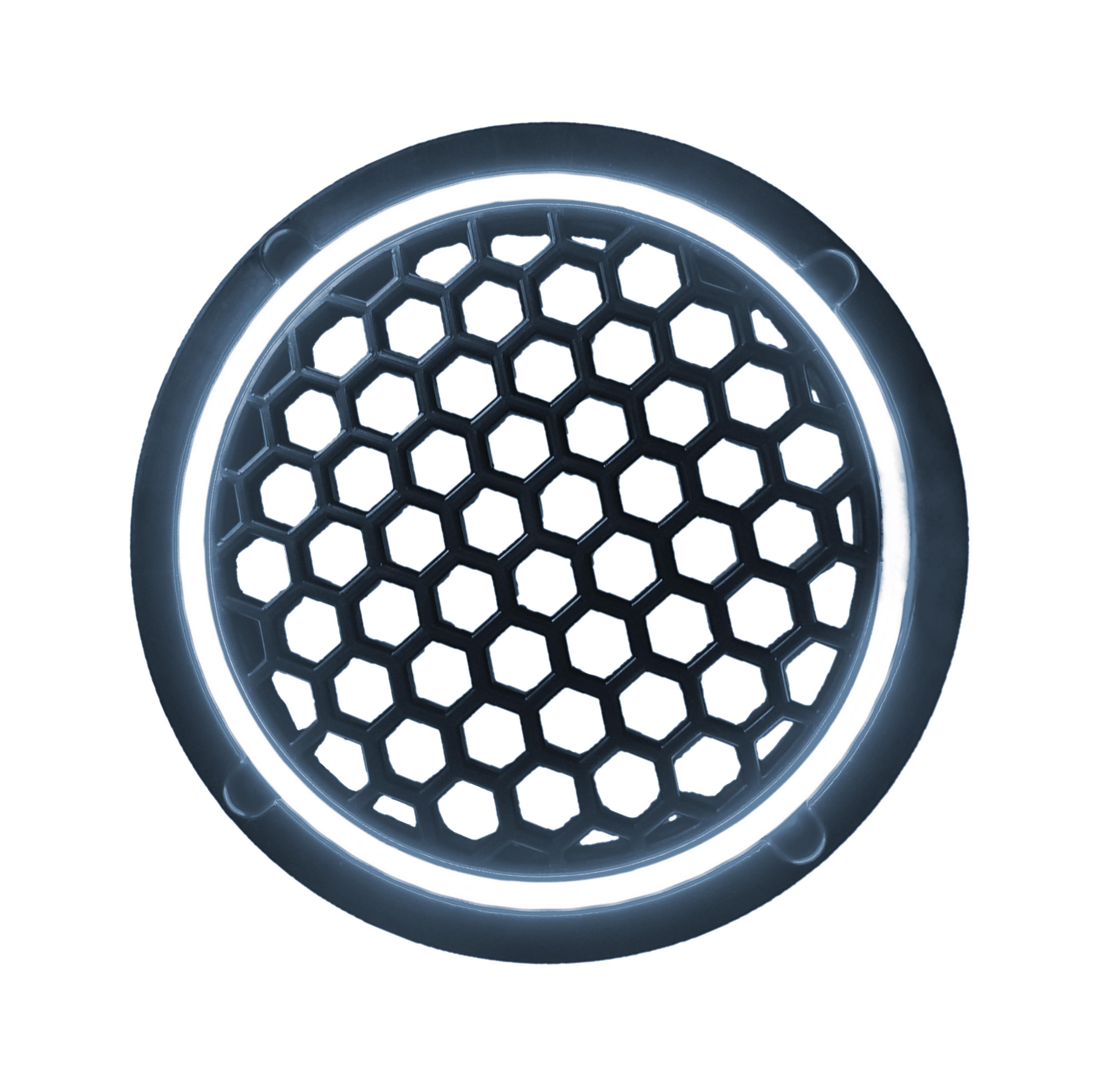 Neon Işıklı 16 cm Hoparlör ve Midrange Kapağı - 2 Adet - Beyaz