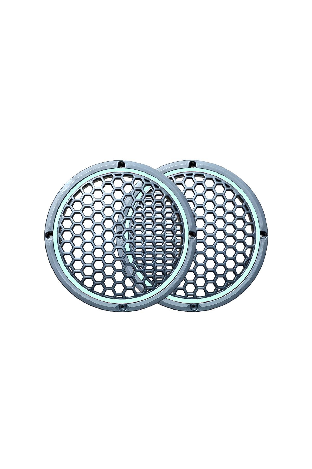 Neon Işıklı 20 cm Hoparlör ve Midrange Kapağı - 2 Adet - Amber - Gün Işığı