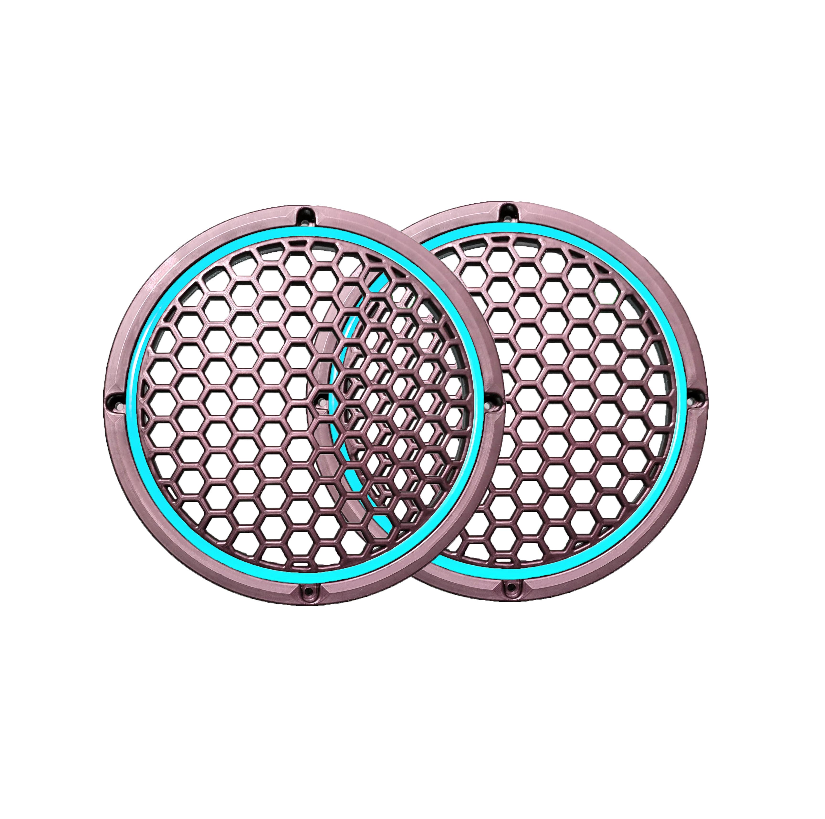 Neon Işıklı 20 cm Hoparlör ve Midrange Kapağı - 2 Adet - Turkuaz