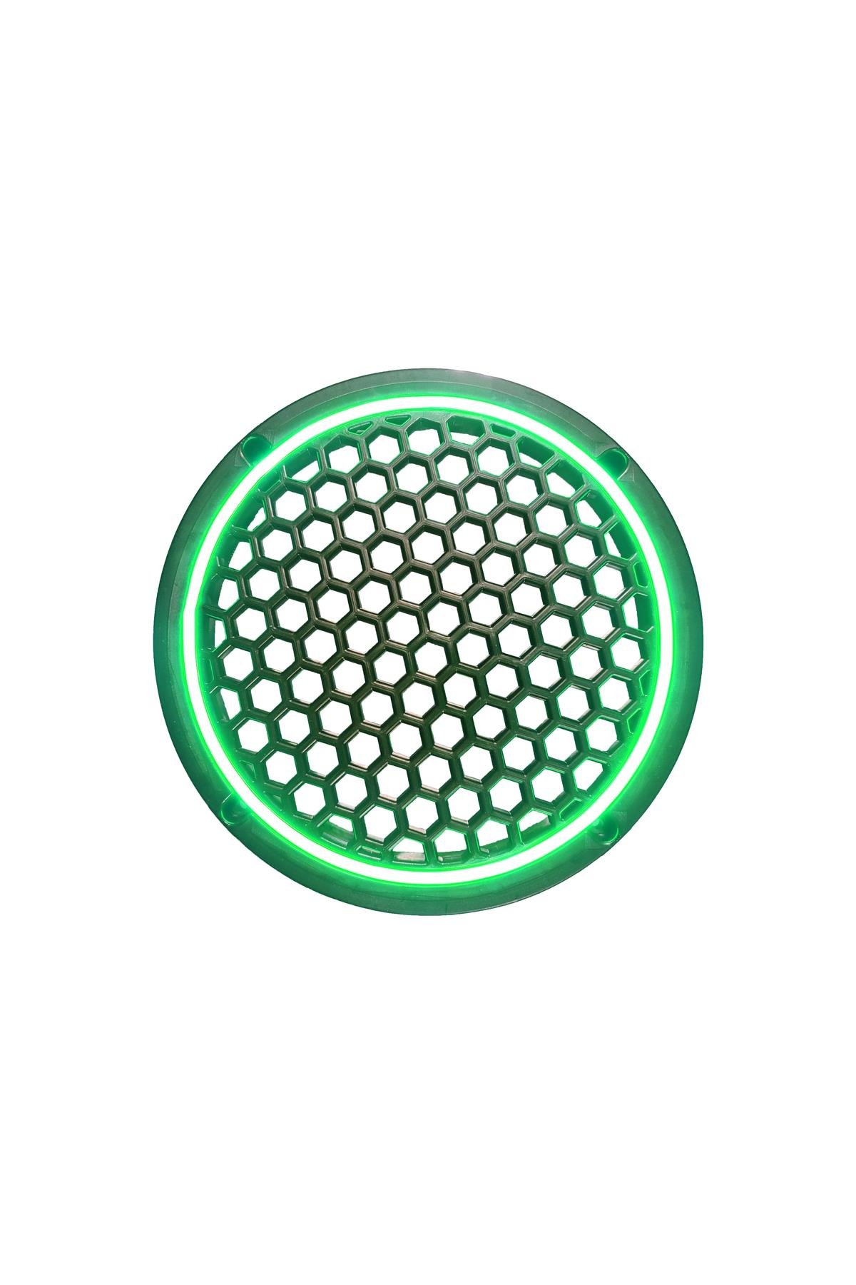 Neon Işıklı 20 cm Hoparlör ve Midrange Kapağı - 2 Adet - Yeşil