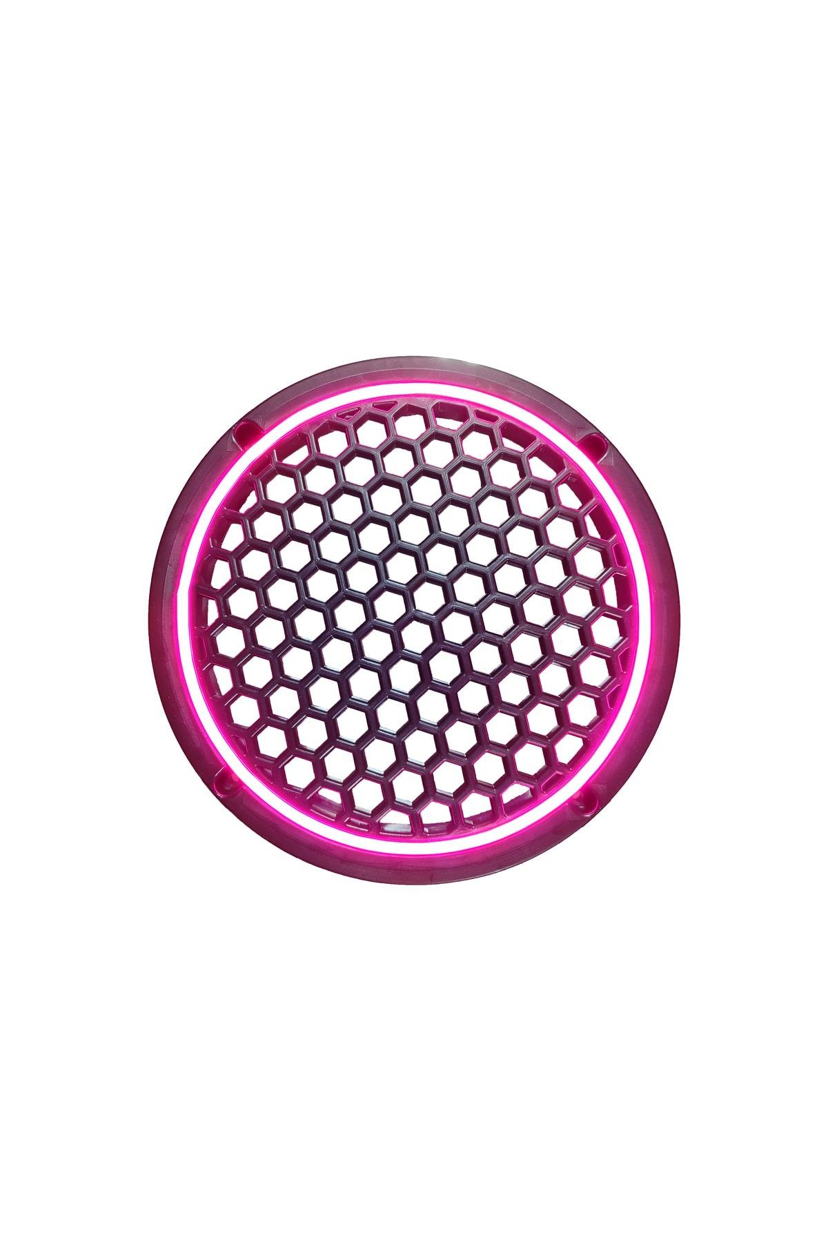 Neon Işıklı 20 cm Hoparlör ve Midrange Kapağı - 2 Adet - Pembe