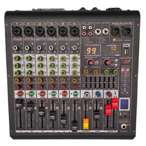 PM-6B800 - 6 kanal 99 DSP Effect Power Mixer - 6 Mono + 1 AUX Giriş - 2x400 WATT