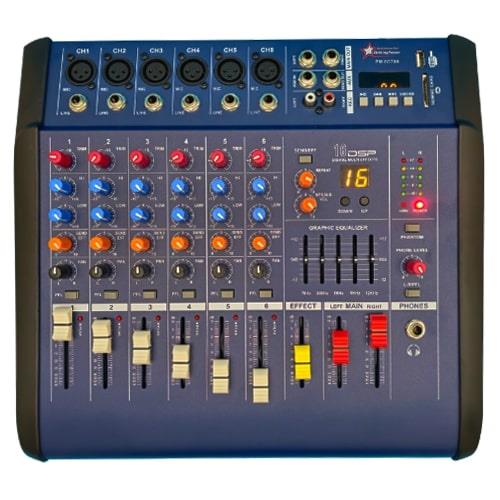 PM-6C700 - 6 kanal 16 DSP Effect Power Mixer - 6 Mono + 1 AUX Giriş - 2x350 WATT