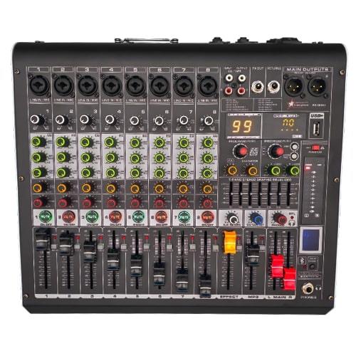 PM-8B800 - 8 kanal 99 DSP Effect Power Mixer - 8 Mono + 1 AUX Giriş - 2x400 WATT