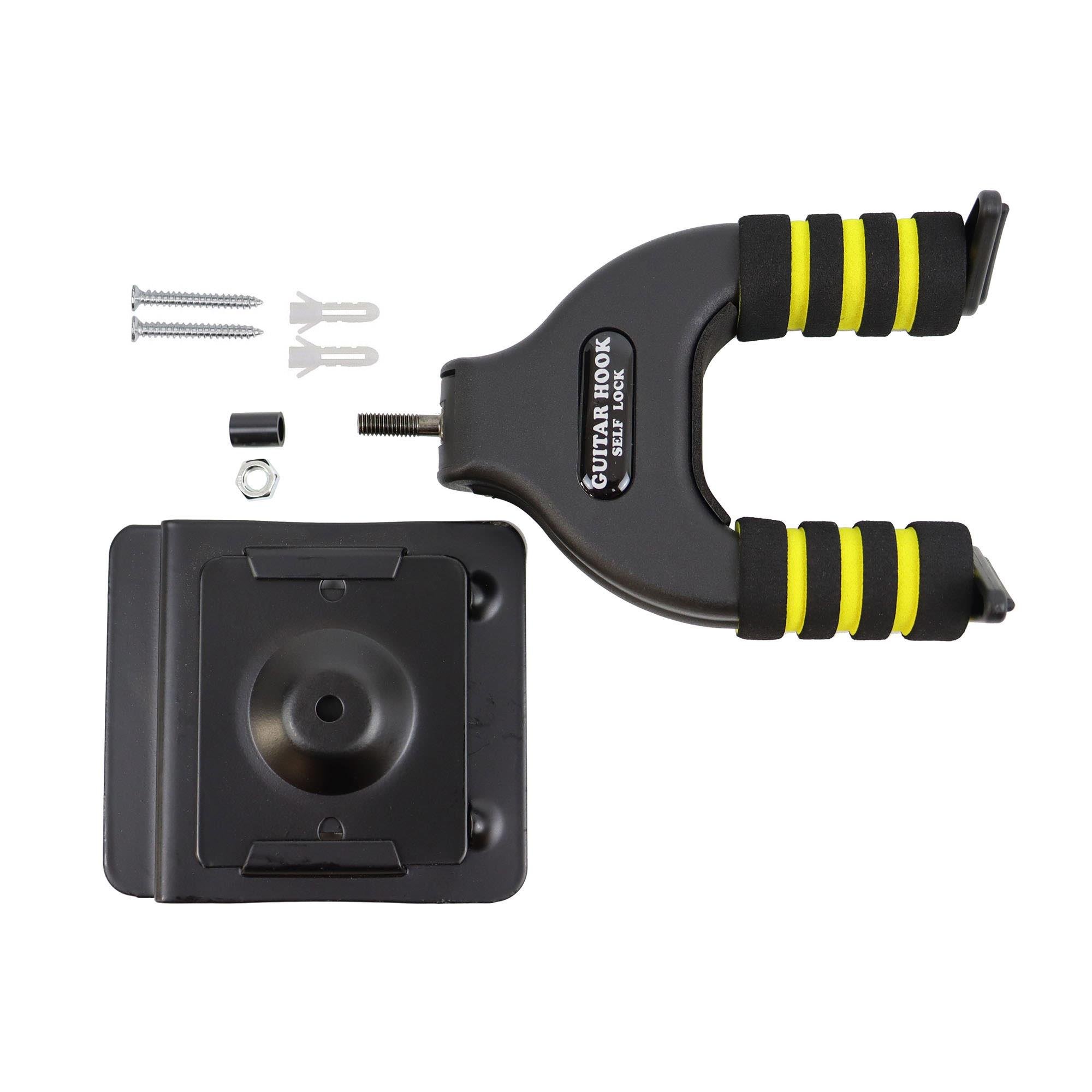 Raf Tipi Gitar Duvar Askı Aparatı Kilitli- Duvar Tipi Gitar Standı Kaliteli Gitar Duvar Sehpası