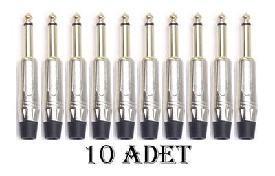 6.3 mm Mono Çivi Gitar Jak Gold - 10 ADET