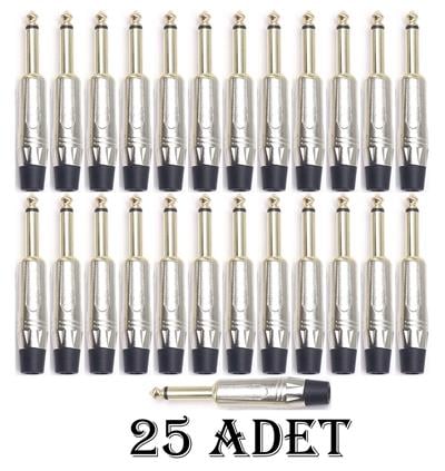 6.3 mm Mono Çivi Gitar Jak Gold - 25 ADET