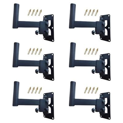 6 Adet Hoparlör Duvar Sehpası Standı - Hareketli Hoparlör Askısı Askı Aparatı - Kısa