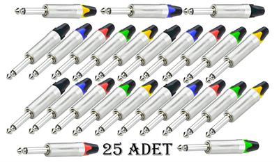 6.3 mm Mono Çivi Gitar Jak - 25 ADET