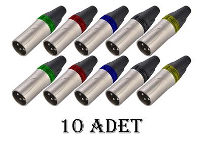 Canon Erkek 3 Pinli XLR Konnektör Kaliteli - 10 ADET