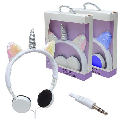 Kablolu Kulaküstü Peluş Unicorn Kulaklık