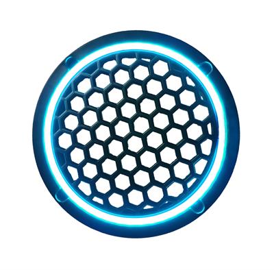 Neon Işıklı 16 cm Hoparlör ve Midrange Kapağı - 2 Adet - Turkuaz