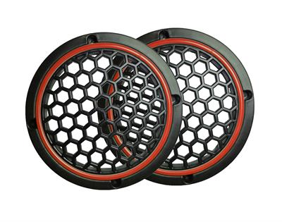 Neon Işıklı 16 cm Hoparlör ve Midrange Kapağı - 2 Adet - Kırmızı