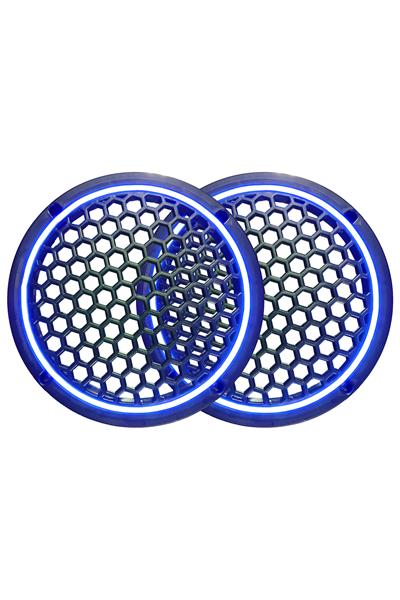 Neon Işıklı 20 cm Hoparlör ve Midrange Kapağı - 2 Adet - Mavi