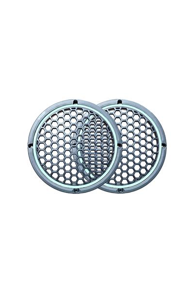 Neon Işıklı 20 cm Hoparlör ve Midrange Kapağı - 2 Adet - Amber - Gün Işığı